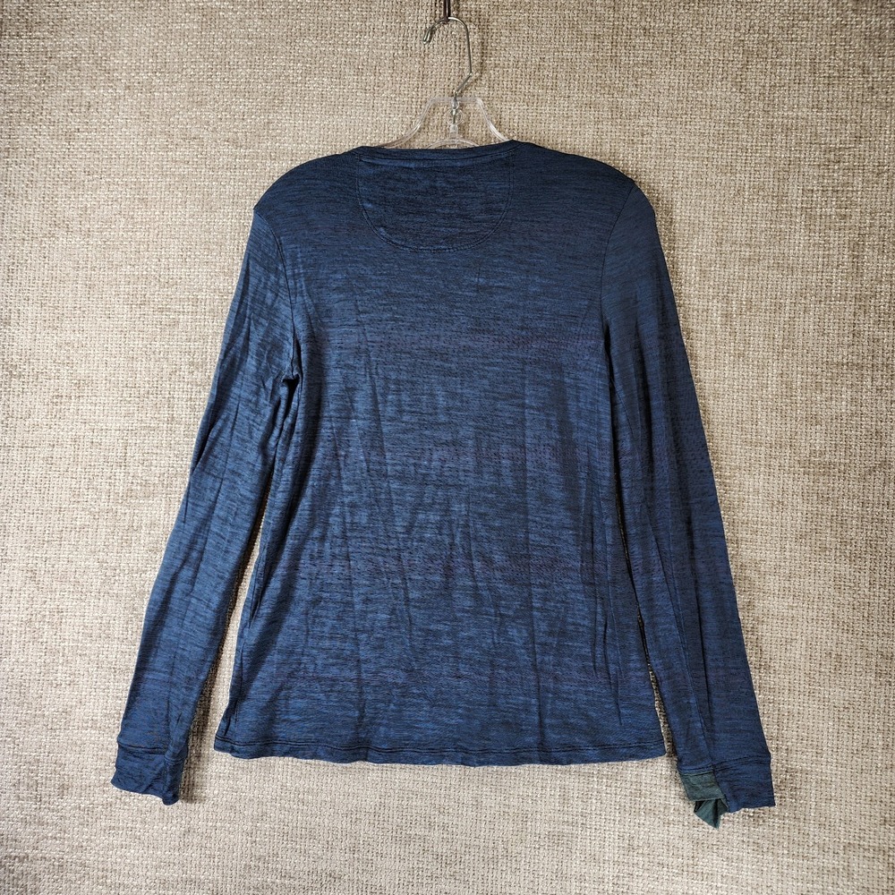 Bombas Merino Wool Tencel Long Sleeve Top Womens S Blue Stripe Base Layer *Flaws - Picture 8 of 12
